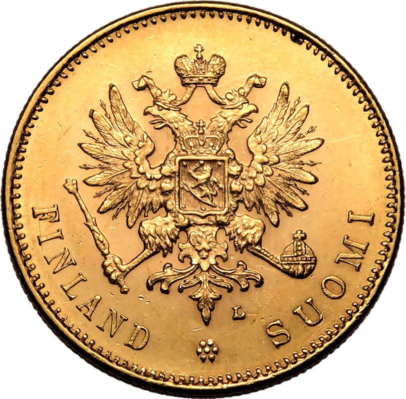 Finland Nicholas II 1904 Gold 20 Markkaa - Image 2 of 3