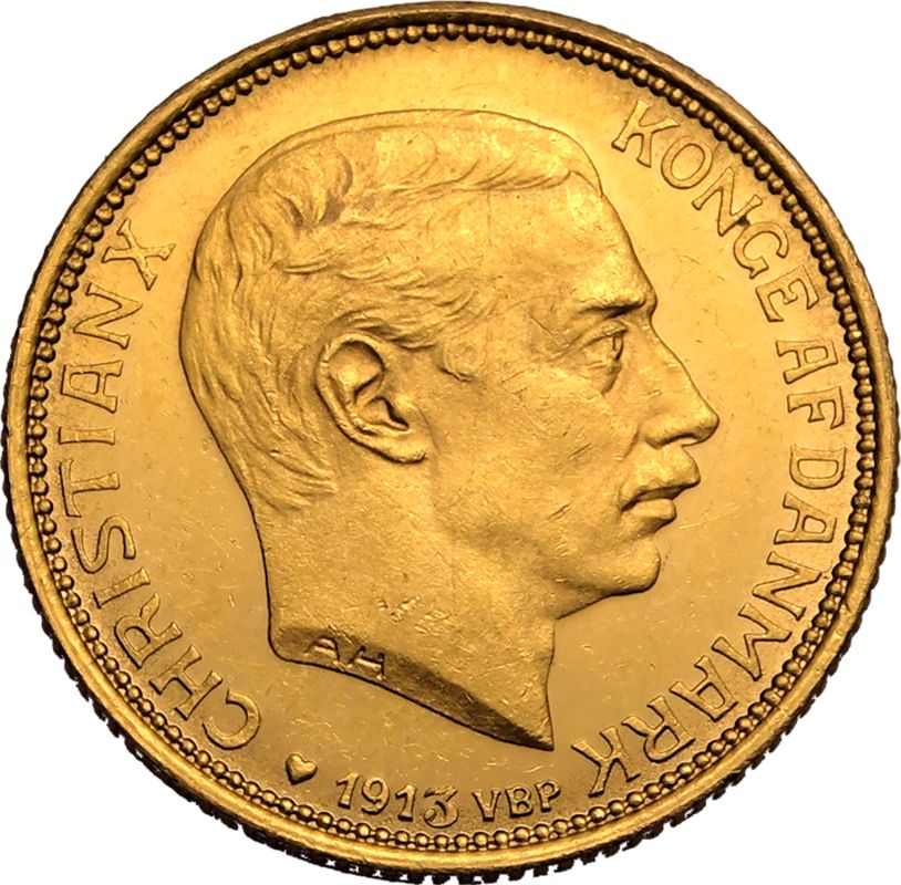 Denmark Christian X 1915 AH Gold 20 Kroner - Image 2 of 3