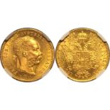Austria: Habsburg Franz Joseph I 1914 Gold 1 Ducat NGC MS 65
