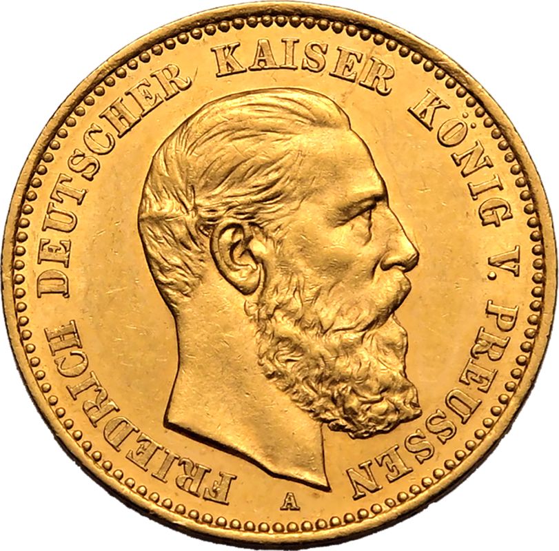 Germany: Prussia 1888 A Gold 10 Mark Friedrich III - Image 2 of 3