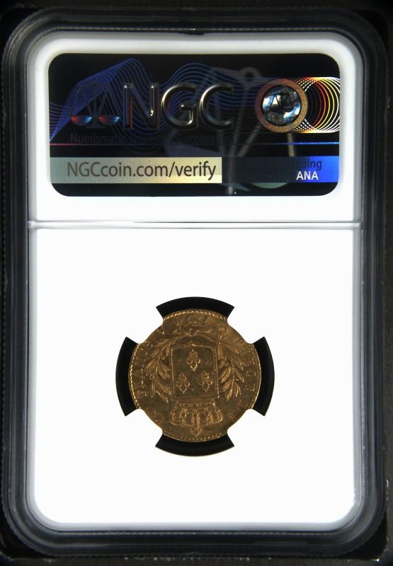 France Louis XVIII 1814 A Gold 20 Francs NGC AU 58 - Image 6 of 7