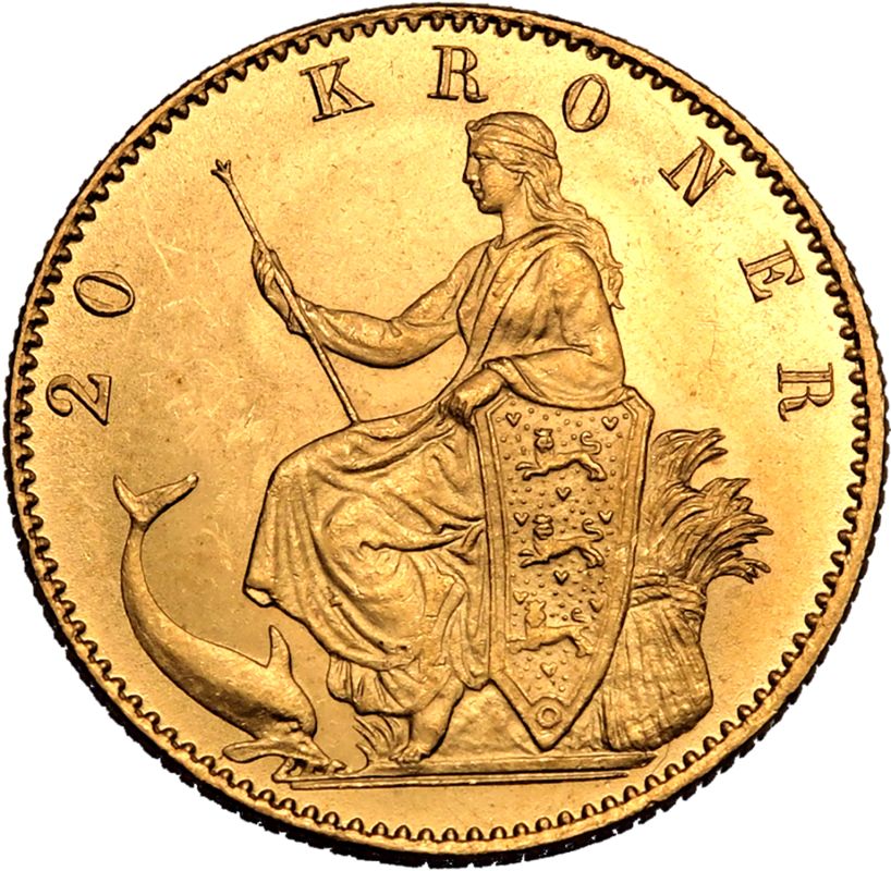Denmark Christian IX 1873 CS Gold 20 Kroner - Image 3 of 3