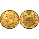 Italy: Napoleonic Kingdom 1809 M Gold 40 Lire (40) Napoleon I