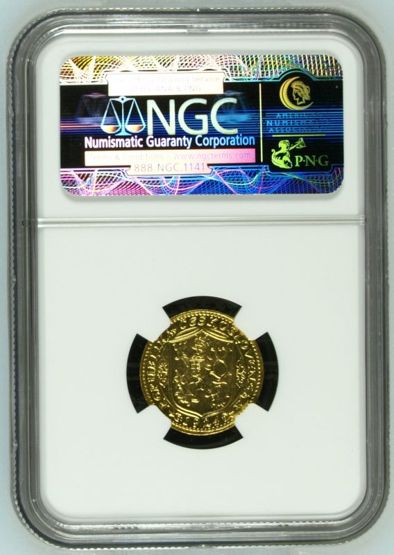 Czechoslovakia First Republic (1918-1938) 1924 Gold 1 Ducat without serial numbers NGC MS 62 - Image 3 of 3