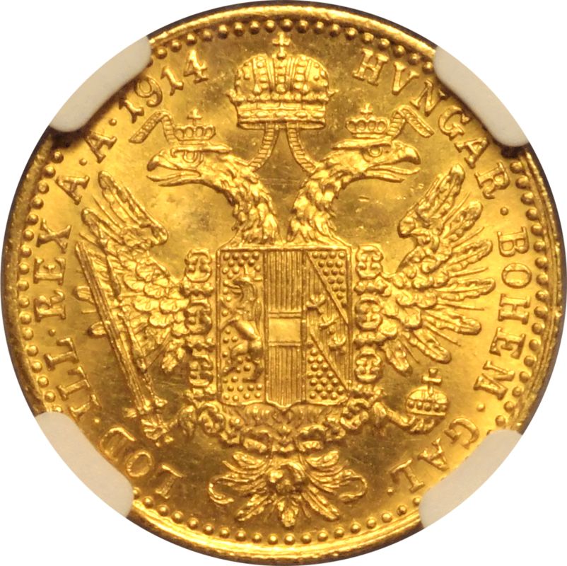 Austria: Habsburg Franz Joseph I 1914 Gold 1 Ducat NGC MS 65 - Image 3 of 7