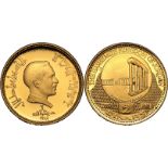 Jordan Hussein bin Talal 1389 (1969) Gold 2 Dinars Proof