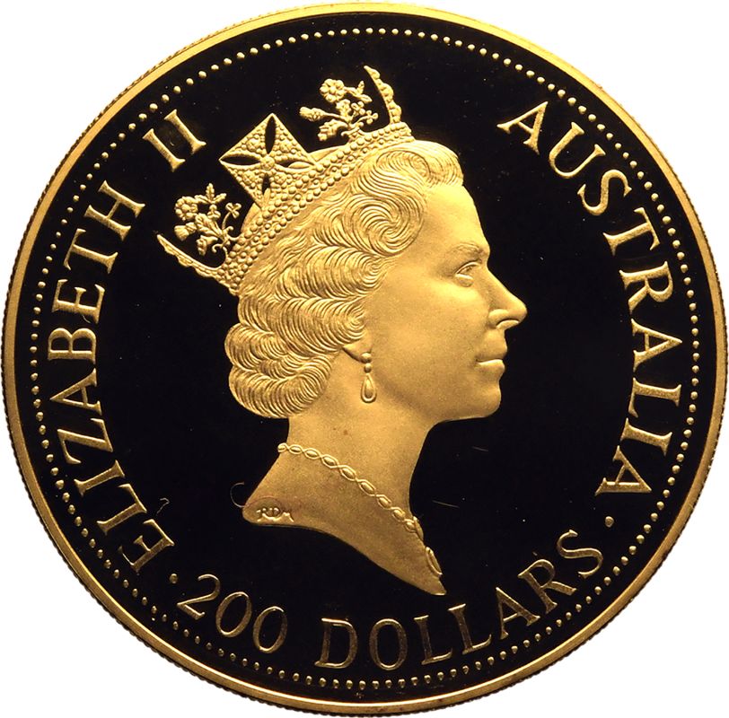 Australia Elizabeth II 1993 Gold 200 Dollars Proof Box & COA - Image 2 of 3