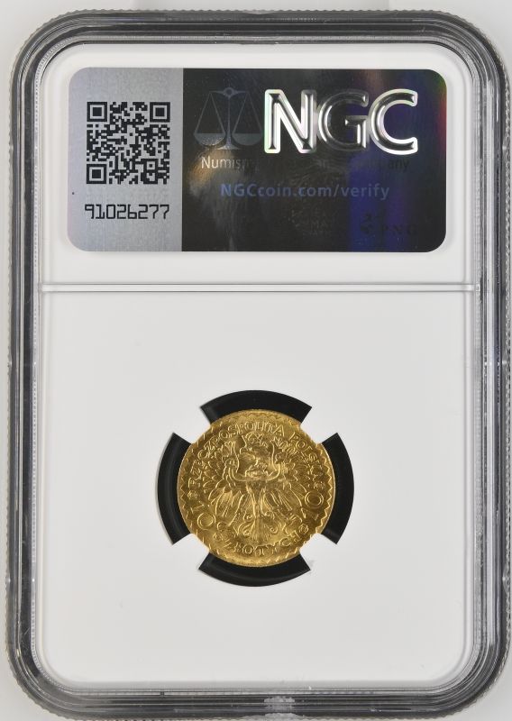 Poland Republic 1925 Gold 10 Zlotych Boleslaw Chrobry NGC MS 63 - Image 3 of 3