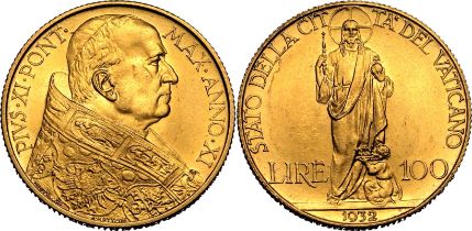 Vatican City State 1932 Gold 100 Lire