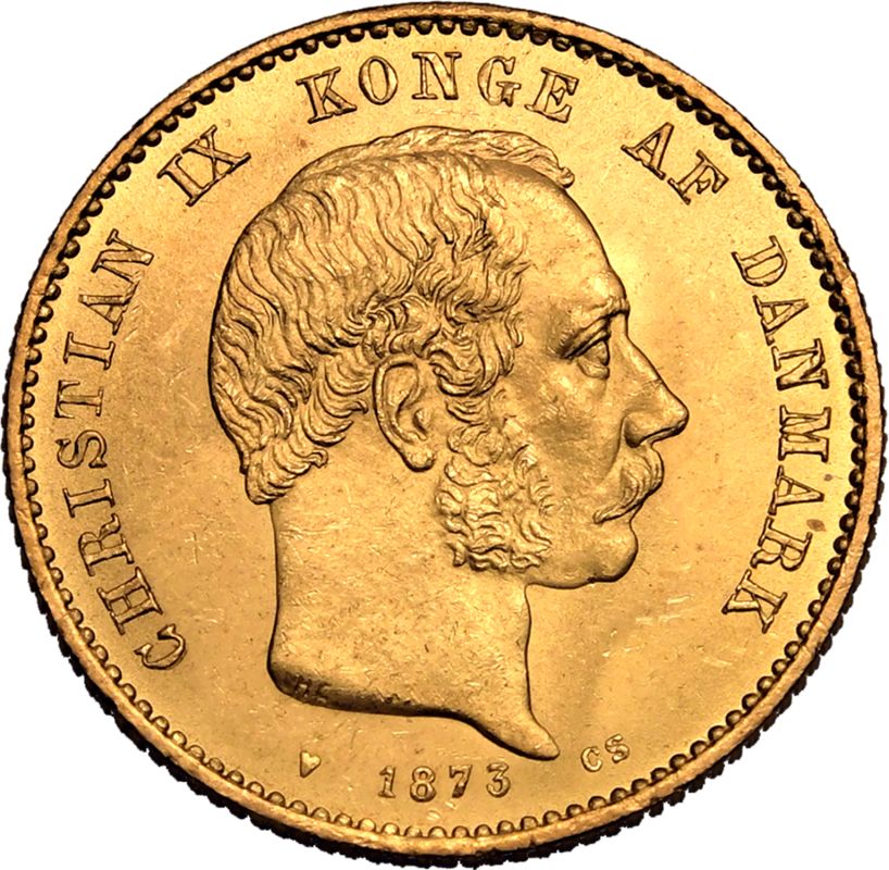 Denmark Christian IX 1873 CS Gold 20 Kroner - Image 2 of 3