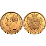 Denmark Frederik VIII 1908 VBP GJ Gold 10 Kroner