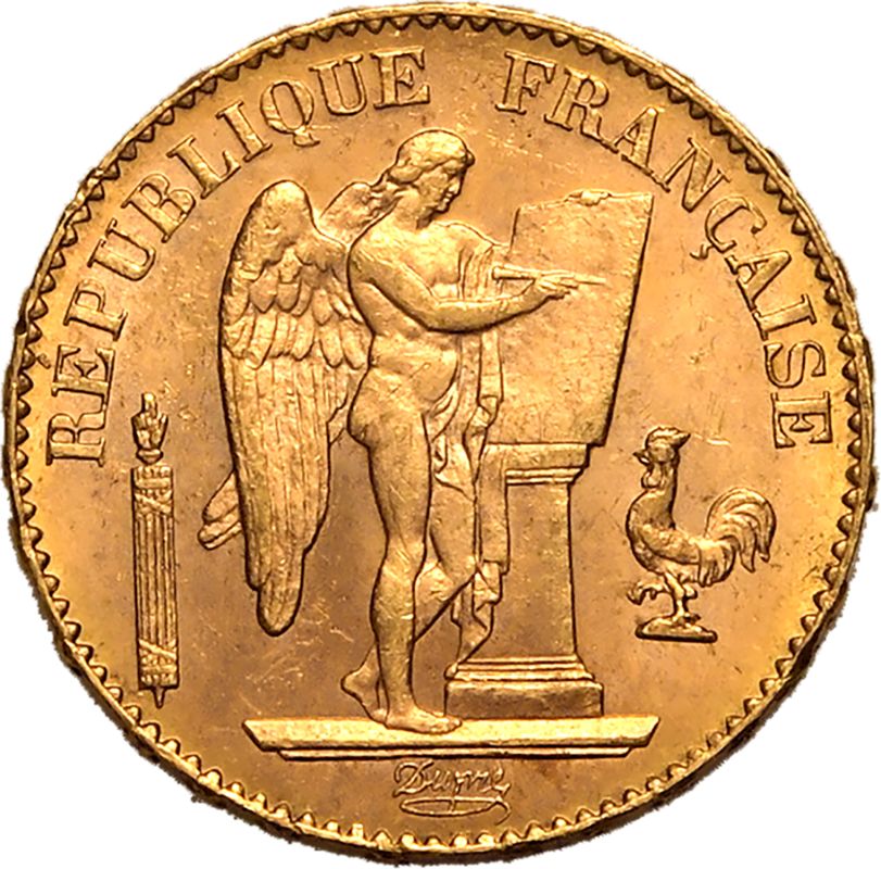France Third Republic 1897 A Gold 20 Francs - Image 2 of 3
