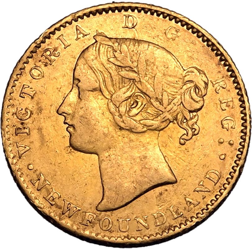 Canada: Newfoundland 1865 Gold 2 Dollars Victoria - Image 2 of 3