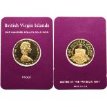 British Virgin Islands Elizabeth II 1976 Gold 100 Dollars Box & COA