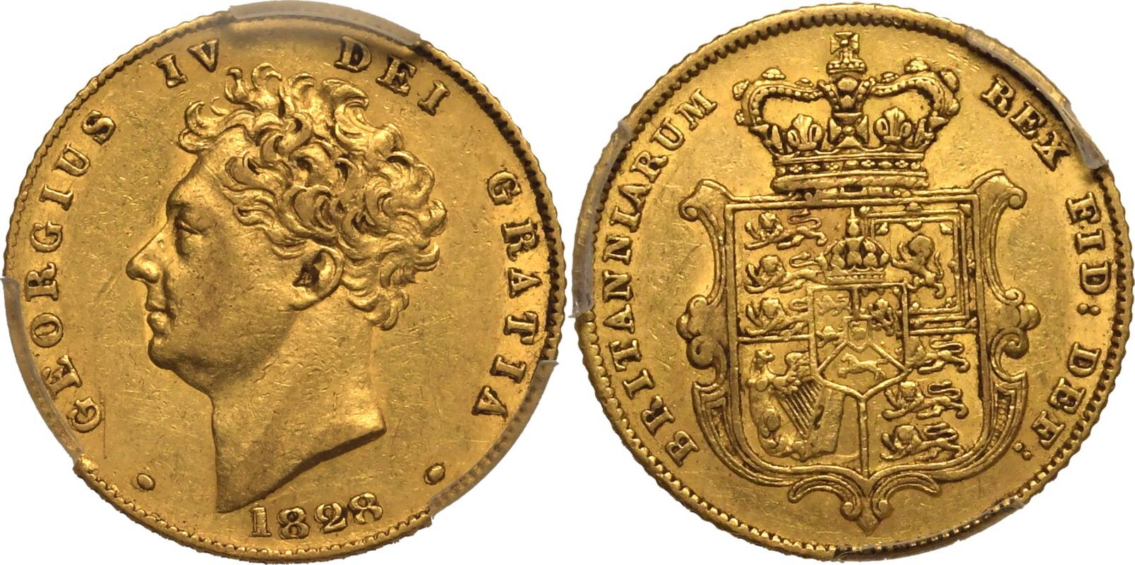 1828 Gold Half-Sovereign PCGS AU50