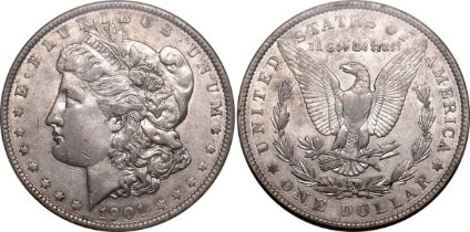 United States 1901 Silver 1 Dollar NNC AU58