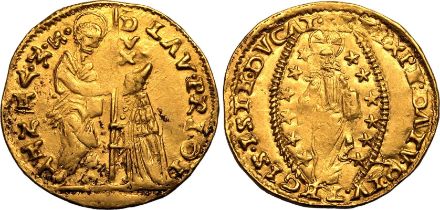 Italian States: Venezia (Venice, Republic) Lorenzo Priuli (Doge LXXXII) 1556-1559 AV Ducat Very Fine