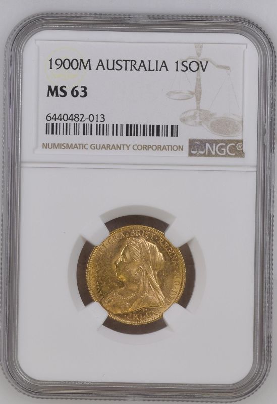 1900 M Gold Sovereign Equal-finest NGC MS 63 - Image 5 of 7