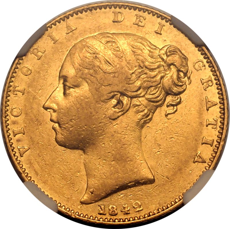 1842 Gold Sovereign Unbarred 'A's NGC XF 45 - Image 2 of 7