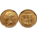 1862 Gold Half-Sovereign NGC AU Details