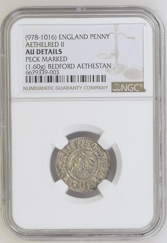 1009-1016 Silver Penny Last Small Cross Type NGC AU Details - Bild 5 aus 7