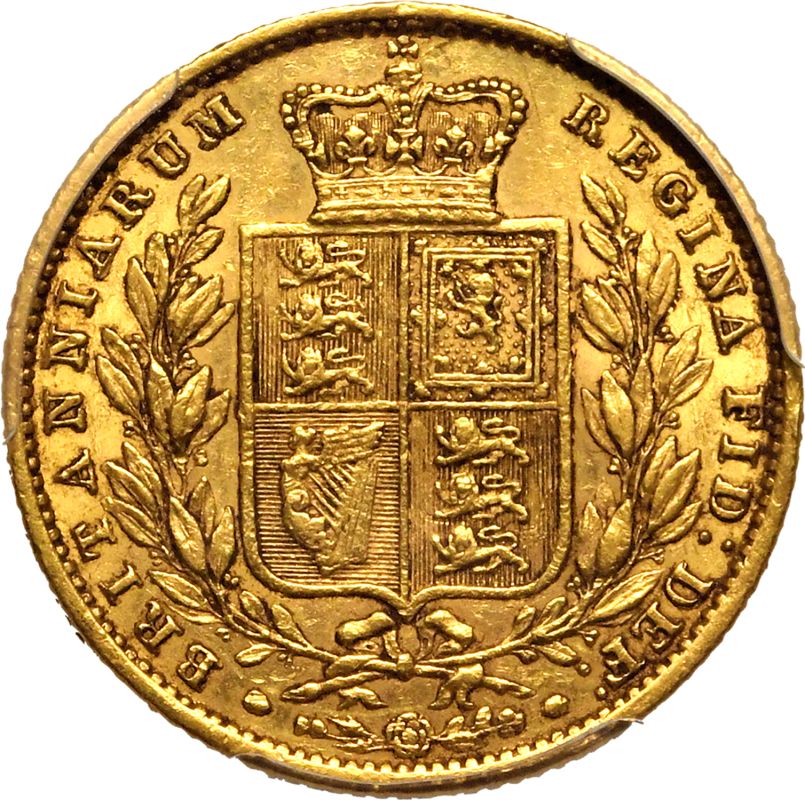 1857 Gold Sovereign PCGS AU53 - Image 3 of 5