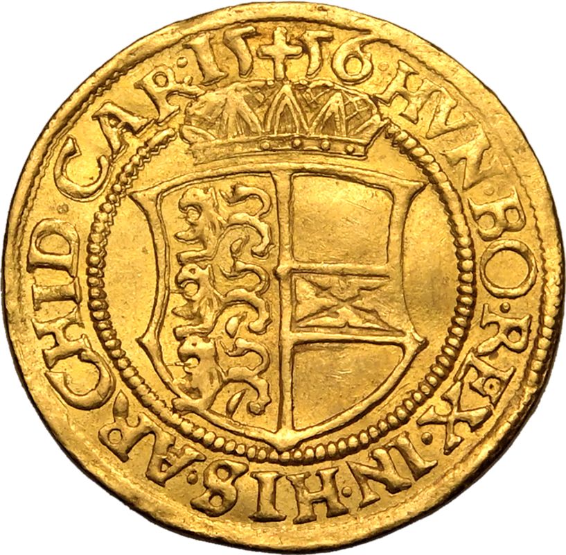 Holy Roman Empire: Austria Ferdinand I (Archduke) 1556 Gold 1 Ducat Good Very Fine - Bild 3 aus 3