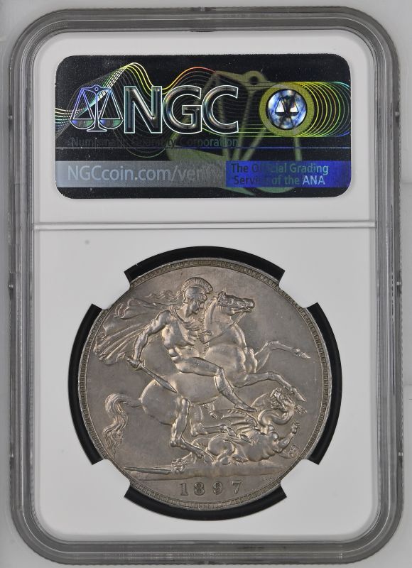 1897 Silver Crown LXI NGC MS 63 - Image 6 of 7