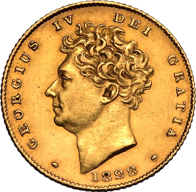 1828 Gold Half-Sovereign Good very fine, hairlines - Image 2 of 3