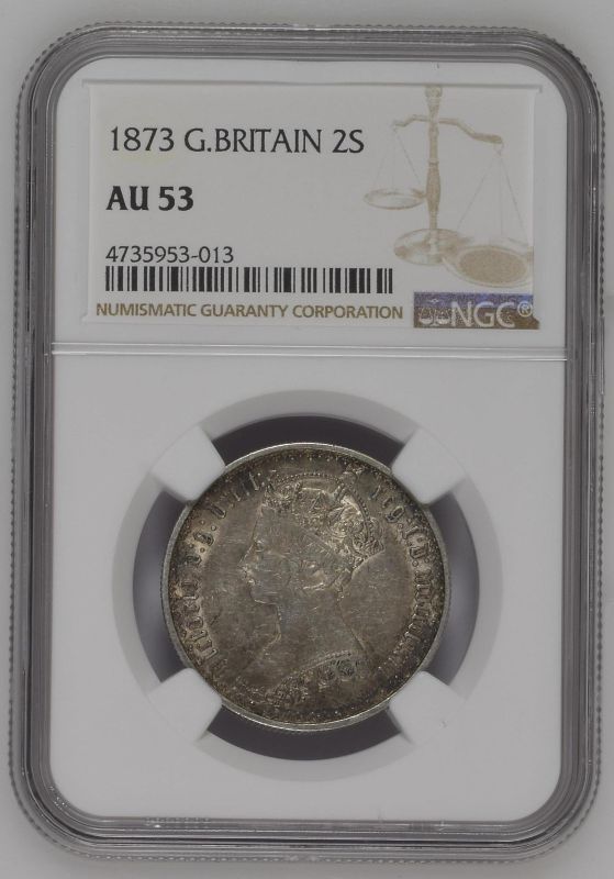 1873 Silver Florin NGC AU 53 - Image 5 of 7