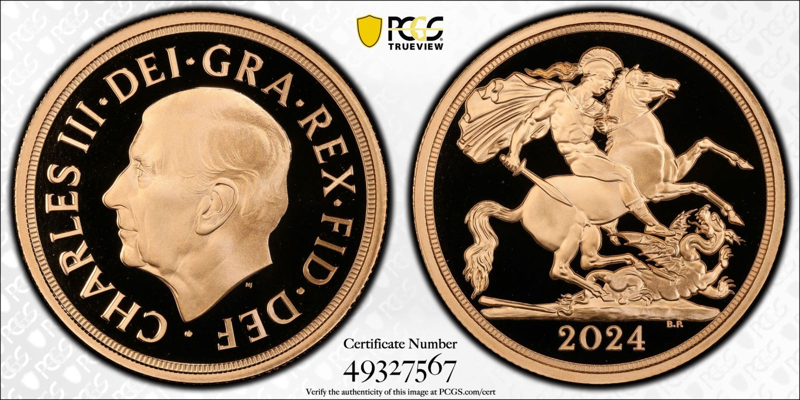 2024 Gold 2 Pounds (Double Sovereign) Proof PCGS PR70 DCAM - Bild 4 aus 5