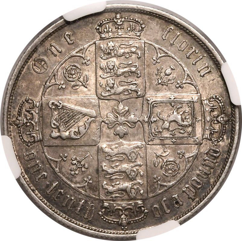 1873 Silver Florin NGC AU 53 - Image 3 of 7