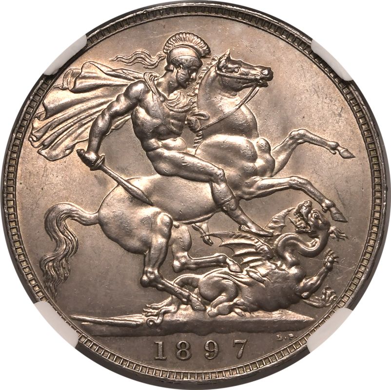 1897 Silver Crown LXI NGC MS 63 - Image 3 of 7