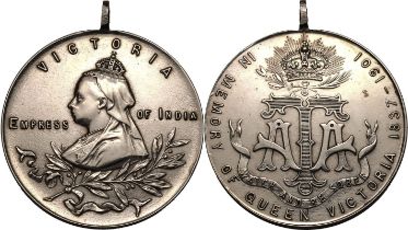 United Kingdom Victoria 1901 Silver Medal Memorial Empress of India Army Temperance Association (ATA