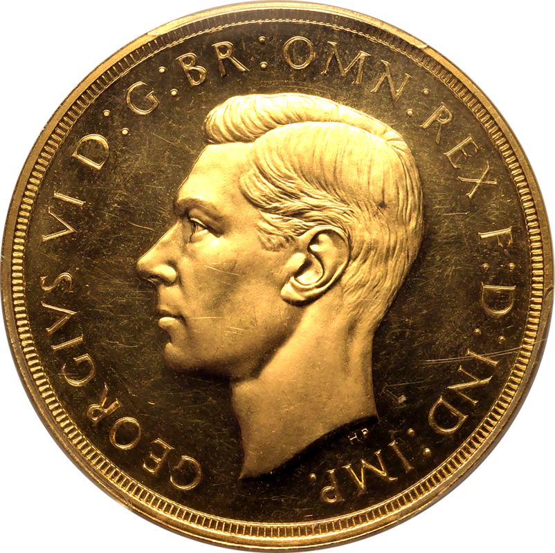 1937 Gold 5 Pounds (5 Sovereigns) Proof PCGS PR64 CAM - Bild 2 aus 5