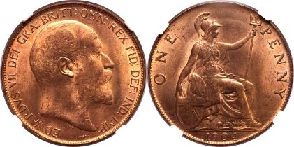 1904 Bronze Penny NGC MS 63 RB