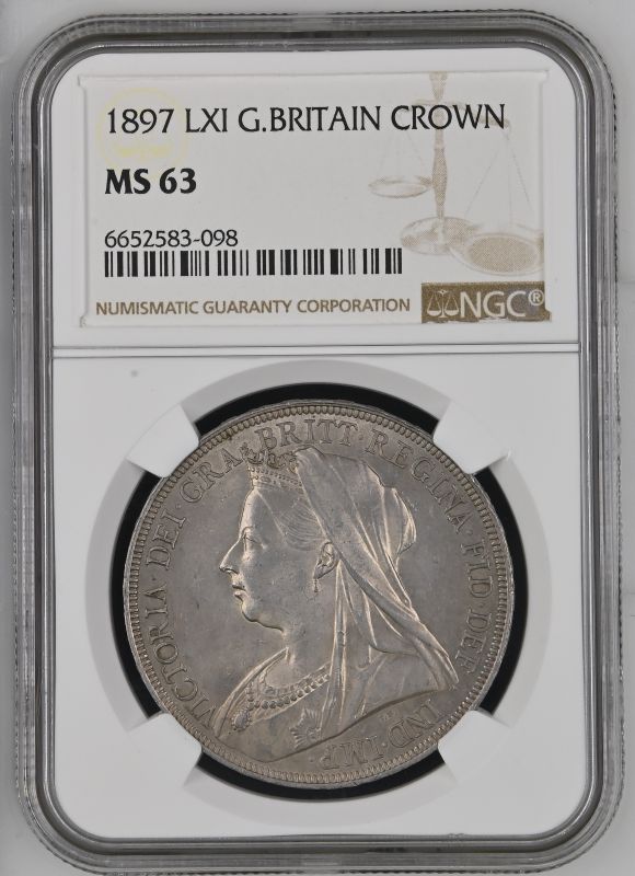 1897 Silver Crown LXI NGC MS 63 - Image 5 of 7