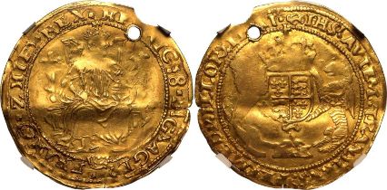 ND (1547-51) Gold Half-Sovereign mm. grapple Very Rare NGC AU Details