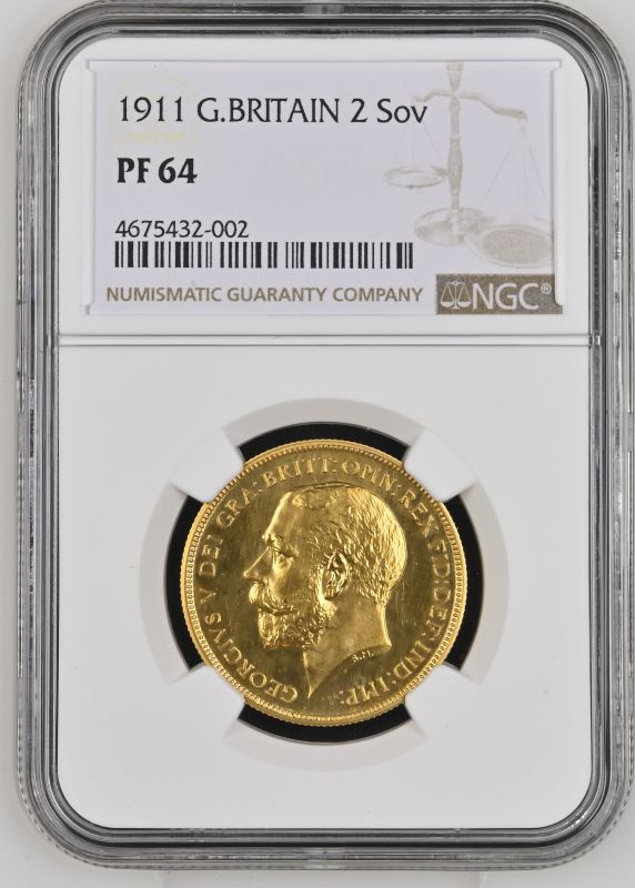 1911 Gold 2 Pounds (Double Sovereign) Proof NGC PF 64 - Image 5 of 7