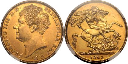 1823 Gold 2 Pounds (Double Sovereign) NGC AU 55