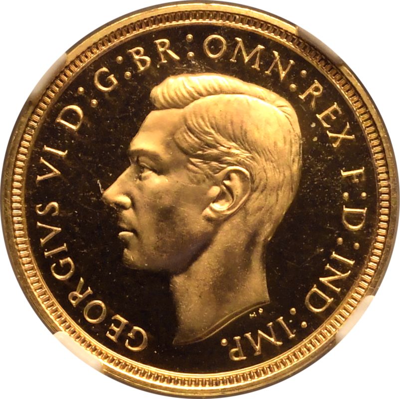 1937 Gold Half-Sovereign Proof NGC PF 65 - Image 2 of 7