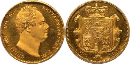 1831 Gold Sovereign Proof - Plain edge, Second bust PCGS PR63 DCAM