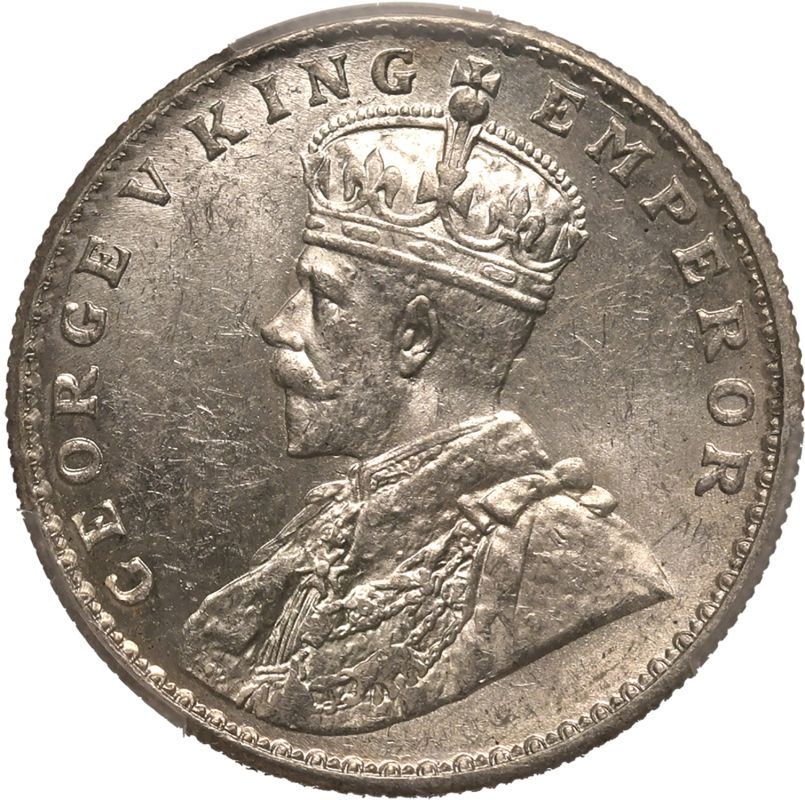 India: British George V 1919 • Silver 1 Rupee PCGS MS63 - Bild 2 aus 5