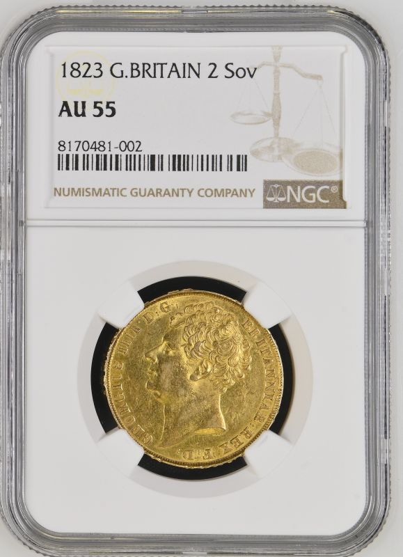 1823 Gold 2 Pounds (Double Sovereign) NGC AU 55 - Image 5 of 7