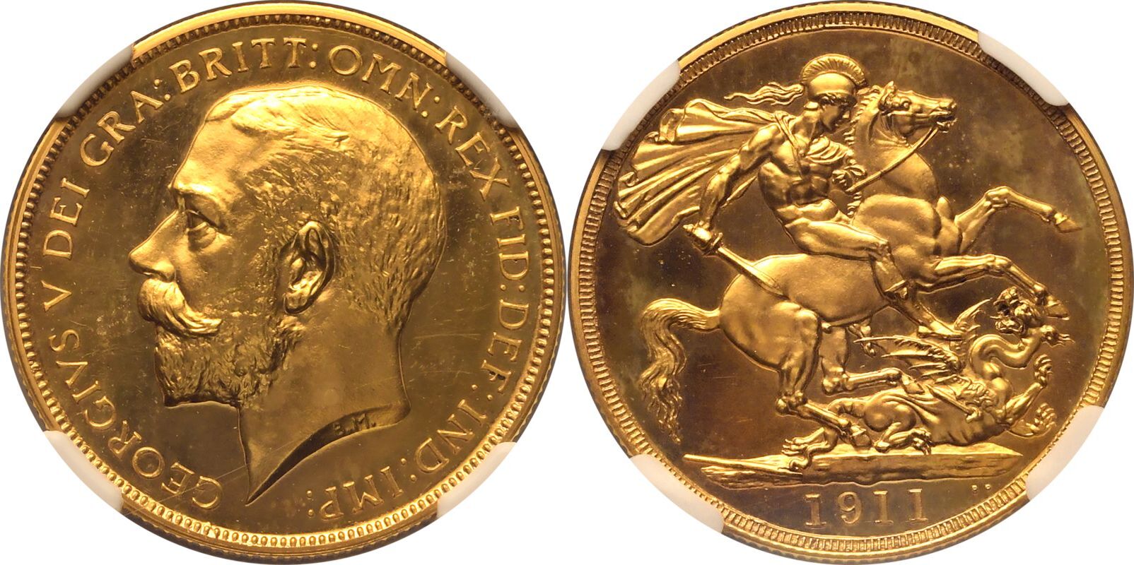 1911 Gold 2 Pounds (Double Sovereign) Proof NGC PF 64