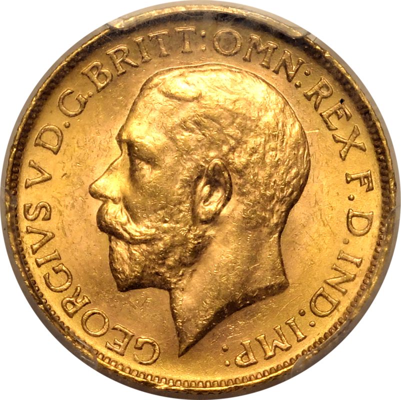 1914 C Gold Sovereign PCGS MS63 - Bild 2 aus 3