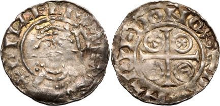 1066-1087 Silver 'PAX' Penny Good Very Fine; flan somewhat waved