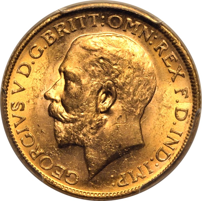 1912 M Gold Sovereign PCGS MS64 - Image 2 of 5