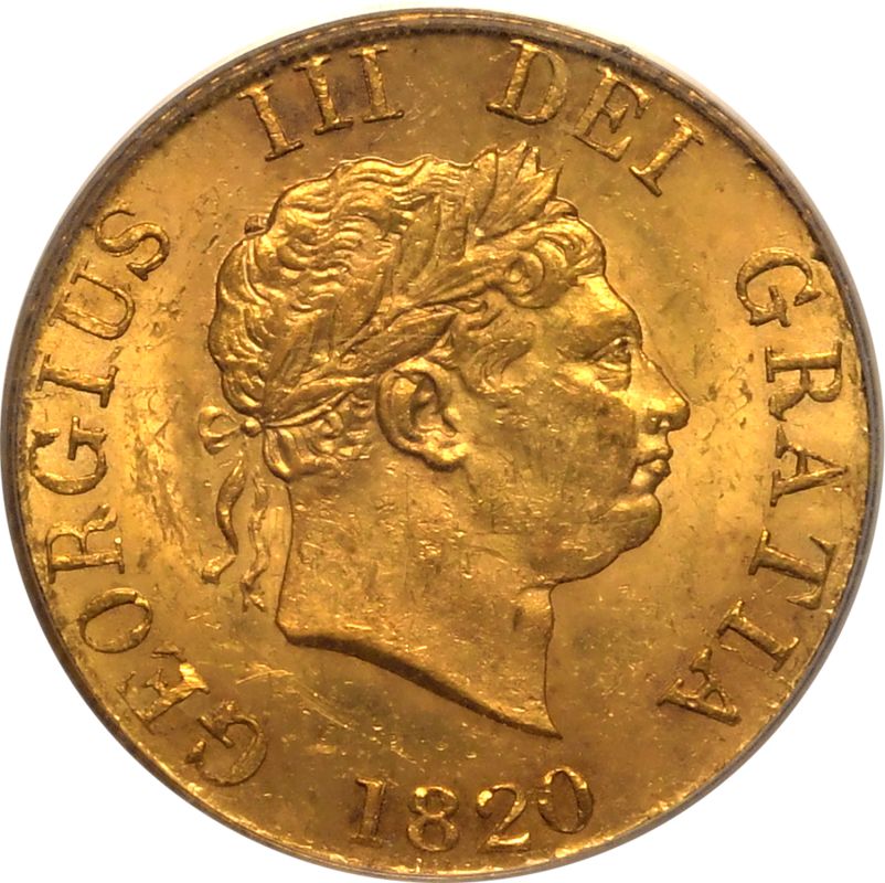 1820 Gold Half-Sovereign PCGS MS62 - Bild 2 aus 3