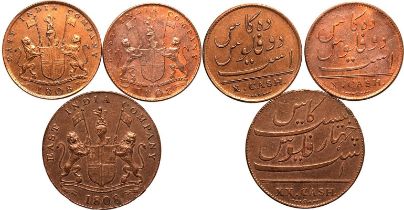 India: British India East India Company 1808 Copper 10 Cash - 20 Cash